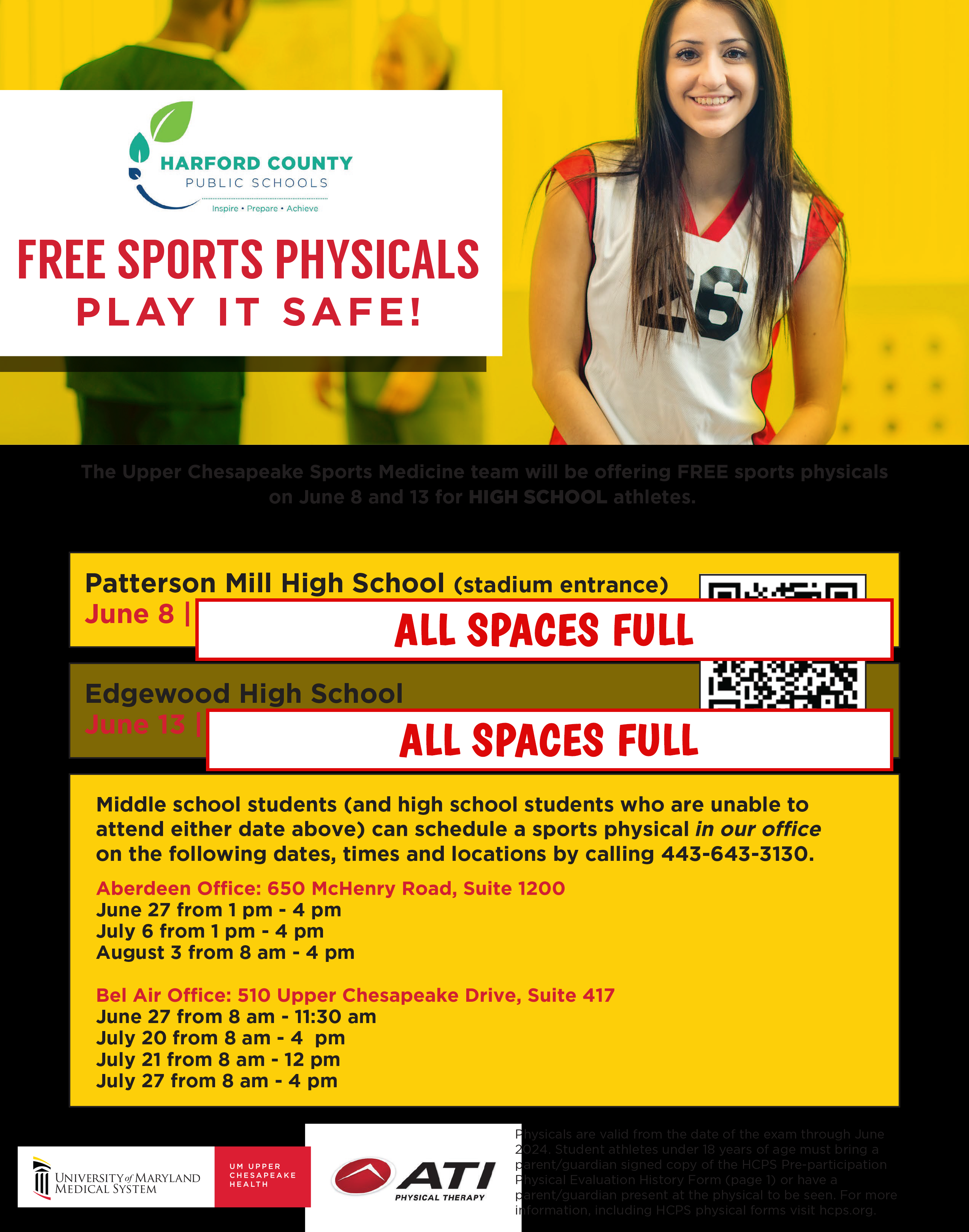 Free Physicals 2023.  Click to enlarge