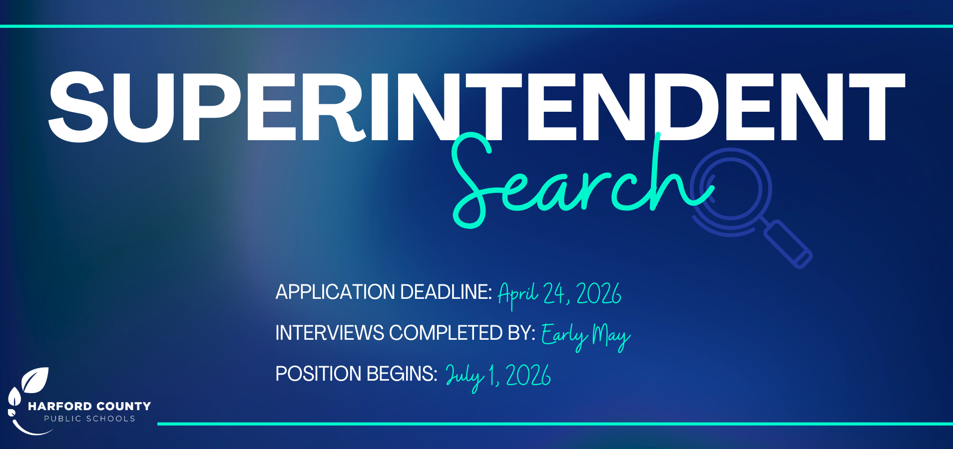 Superintendent Search going on now. Apply today. 