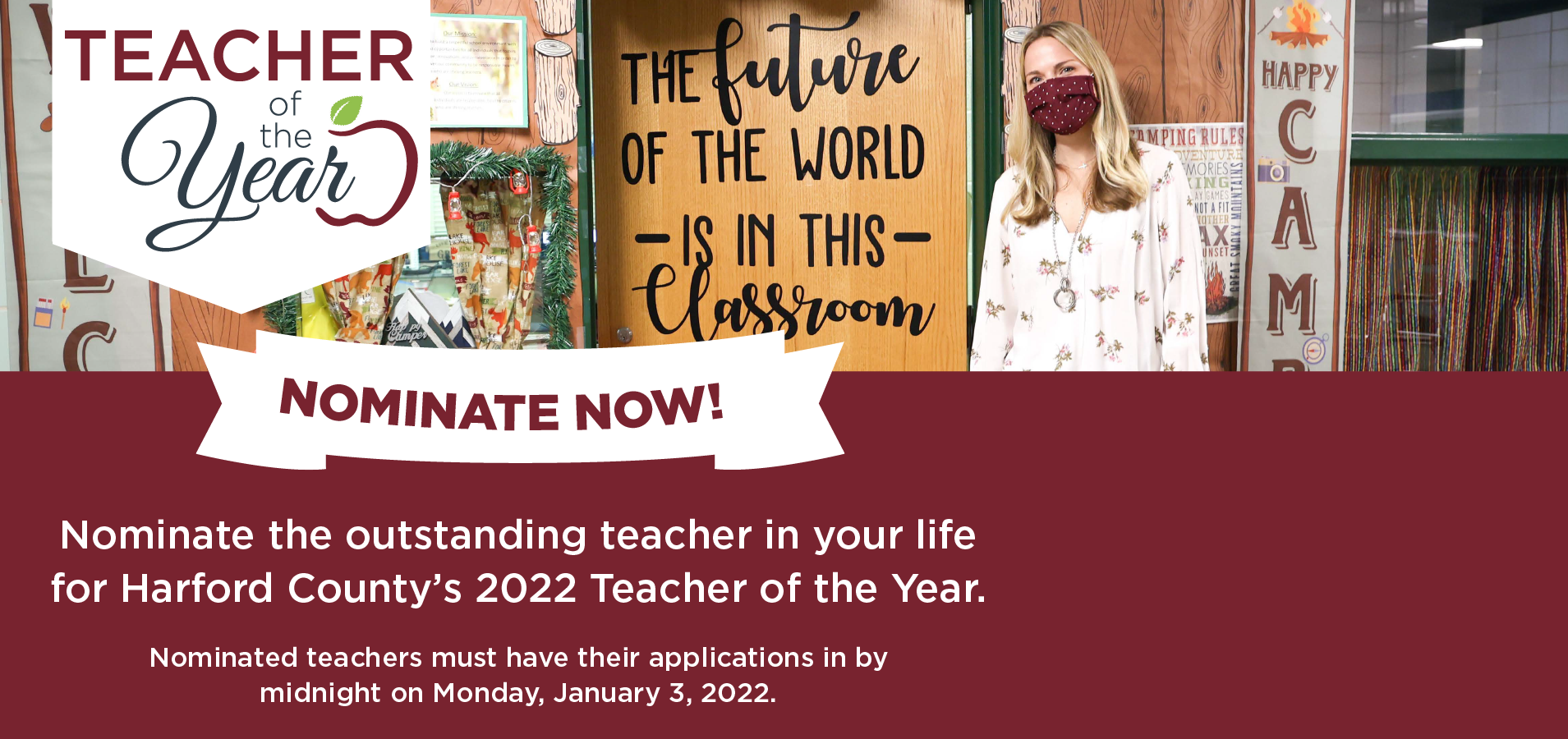 2022 Teacher of the Year Nominations Now Accepted!