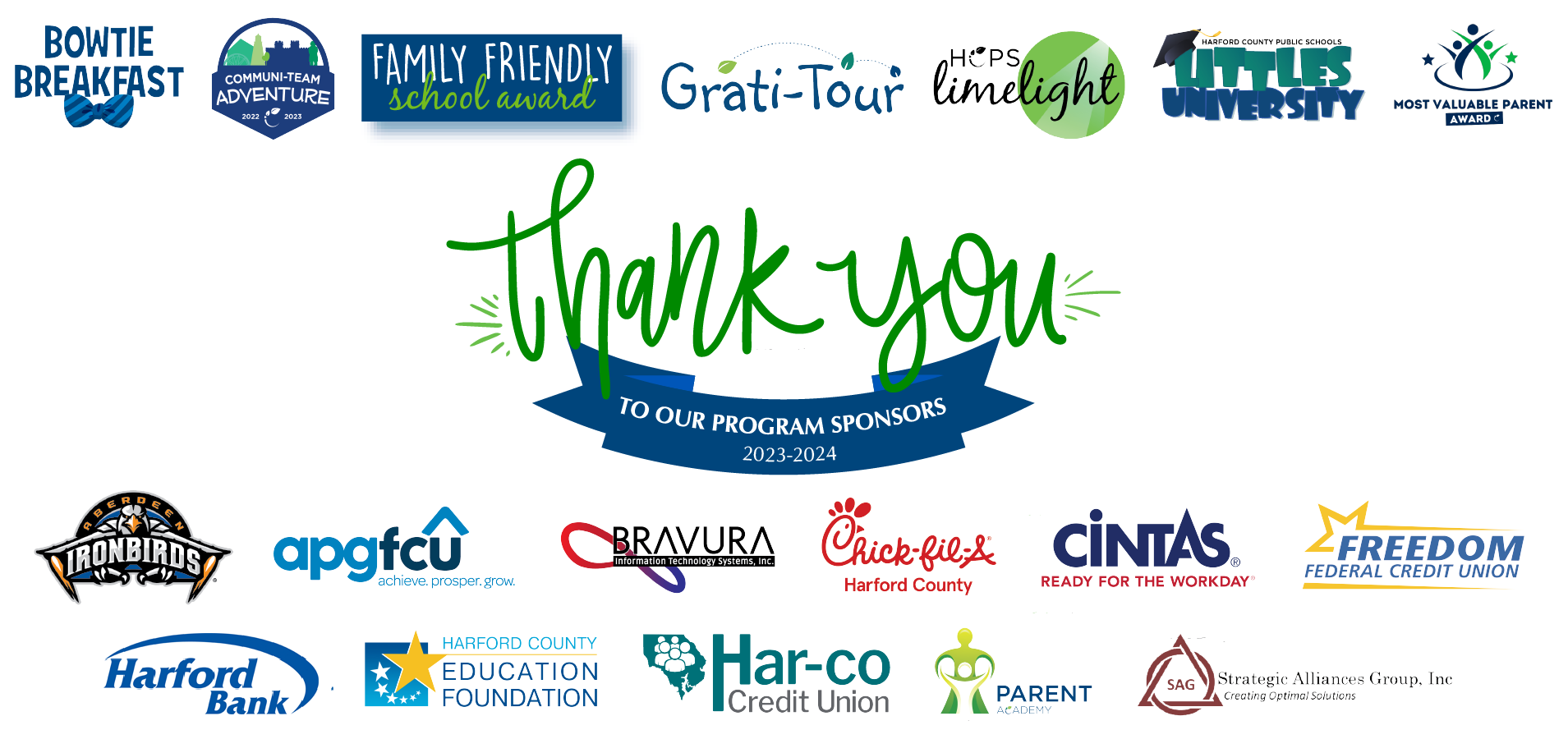 Thank you to our 2023-2024 recognition program sponsors!