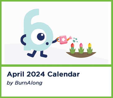 April BurnAlong Calendar